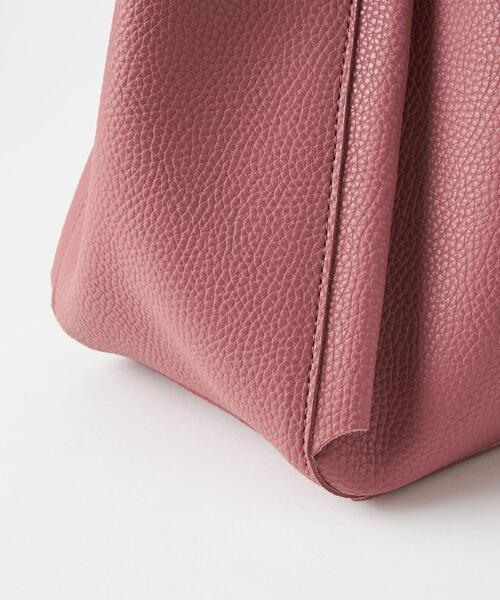 closet story（クローゼットストーリー）の「＜closet story（クローゼットストーリー）＞フェイクレザー メタルリング トートバッグ（ショルダーバッグ・レディース・ベージュ/ピンク・FREE）」の7枚目の写真