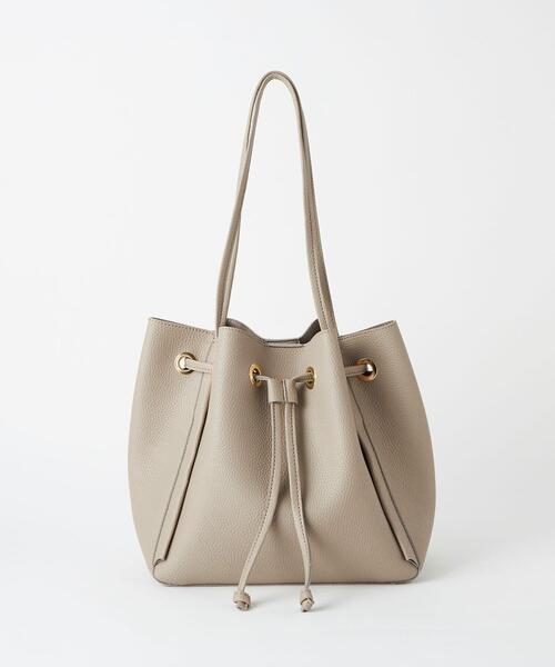 closet story（クローゼットストーリー）の「＜closet story（クローゼットストーリー）＞フェイクレザー メタルリング トートバッグ（ショルダーバッグ・レディース・ベージュ/ピンク・FREE）」の12枚目の写真