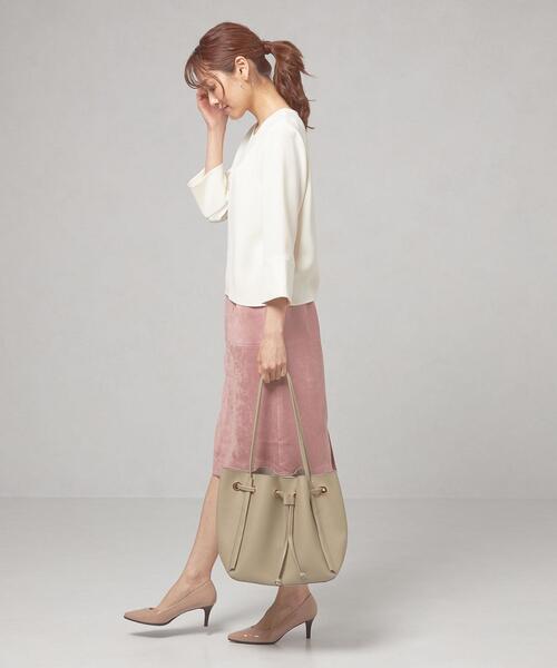 closet story（クローゼットストーリー）の「＜closet story（クローゼットストーリー）＞フェイクレザー メタルリング トートバッグ（ショルダーバッグ・レディース・ベージュ/ピンク・FREE）」の13枚目の写真