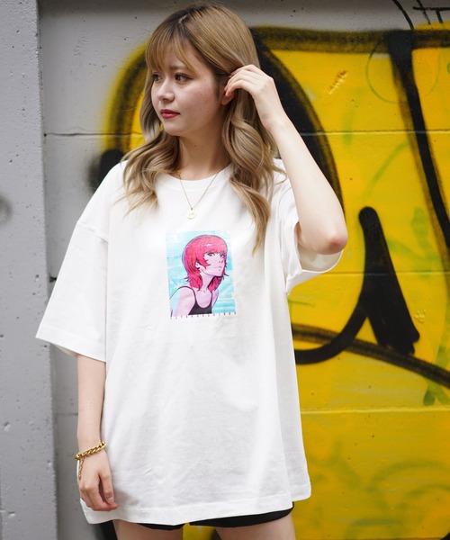 9090（ナインティナインティ）の「【WEB限定】LHP/エルエイチピー/アニメーションプリントプリントTシャツ（Tシャツ/カットソー・レディース・ホワイト/ブラック・MEDIUM/LARGE）」の3枚目の写真