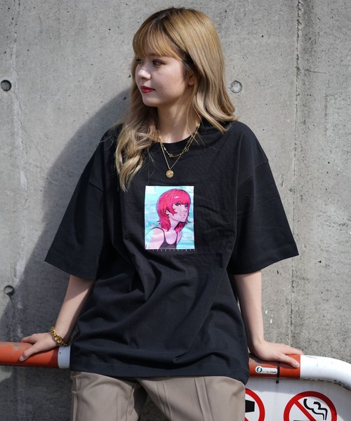 9090（ナインティナインティ）の「【WEB限定】LHP/エルエイチピー/アニメーションプリントプリントTシャツ（Tシャツ/カットソー・レディース・ホワイト/ブラック・MEDIUM/LARGE）」の5枚目の写真