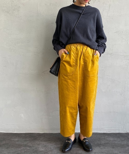 DANTON（ダントン）の「[DANTON/ダントン] ストレッチコーデュロイ イージーパンツ（その他パンツ・レディース・オフホワイト/サックスブルー/ダークグレー/マスタード/グレイッシュベージュ・36）」の9枚目の写真