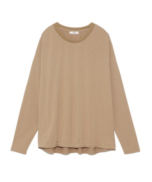 emmi(エミ)の「【emmi yoga】ロゴロングスリーブT-shirts(Tシャツ/カットソー・レディース・ベージュ/オフホワイト・FREE)」の5枚目の写真