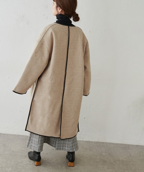 natural couture（ナチュラルクチュール）の「【WEB限定・大好評リバイバルアイテム】キルトライナー付きパイピングコート（その他アウター・レディース・モカ/ベージュ/オフホワイト・FREE）」の5枚目の写真