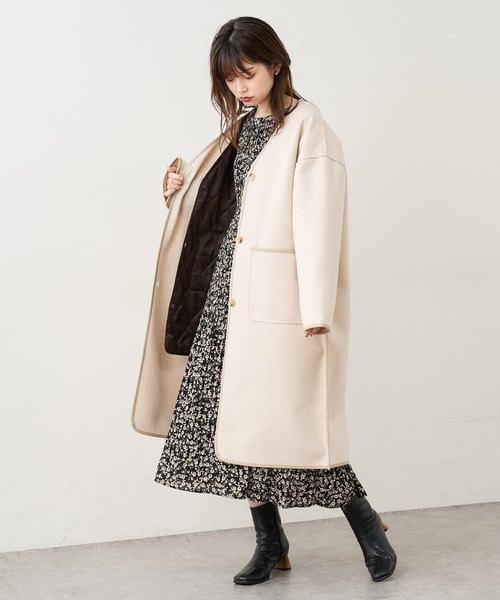 natural couture（ナチュラルクチュール）の「【WEB限定・大好評リバイバルアイテム】キルトライナー付きパイピングコート（その他アウター・レディース・モカ/ベージュ/オフホワイト・FREE）」の16枚目の写真