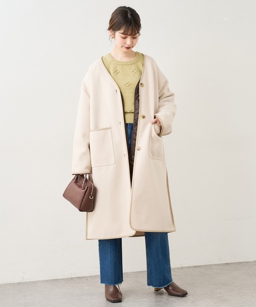 natural couture（ナチュラルクチュール）の「【WEB限定・大好評リバイバルアイテム】キルトライナー付きパイピングコート（その他アウター・レディース・モカ/ベージュ/オフホワイト・FREE）」の13枚目の写真