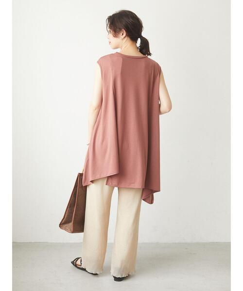 Green Parks(グリーンパークス)の「さらっと楊柳パンツ*(その他パンツ・レディース・ブラック/オレンジ/ライトベージュ・FREE)」の8枚目の写真