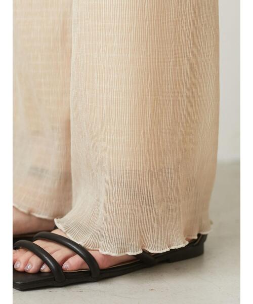 Green Parks(グリーンパークス)の「さらっと楊柳パンツ*(その他パンツ・レディース・ブラック/オレンジ/ライトベージュ・FREE)」の19枚目の写真