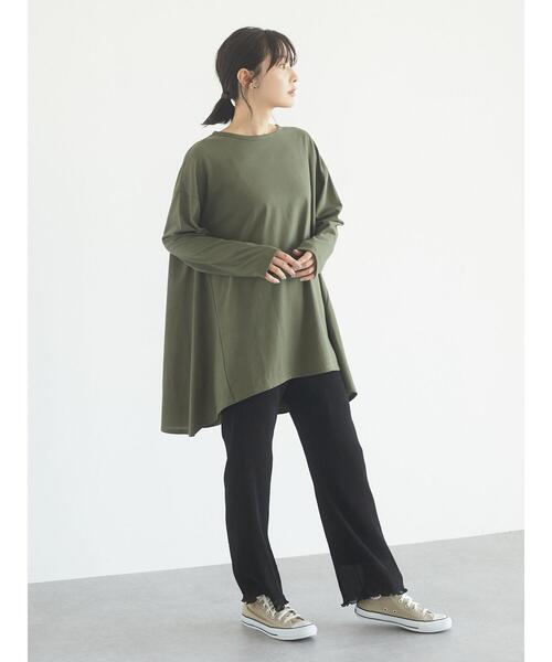 Green Parks(グリーンパークス)の「さらっと楊柳パンツ*(その他パンツ・レディース・ブラック/オレンジ/ライトベージュ・FREE)」の20枚目の写真