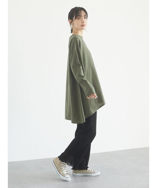 Green Parks(グリーンパークス)の「さらっと楊柳パンツ*(その他パンツ・レディース・ブラック/オレンジ/ライトベージュ・FREE)」の13枚目の写真