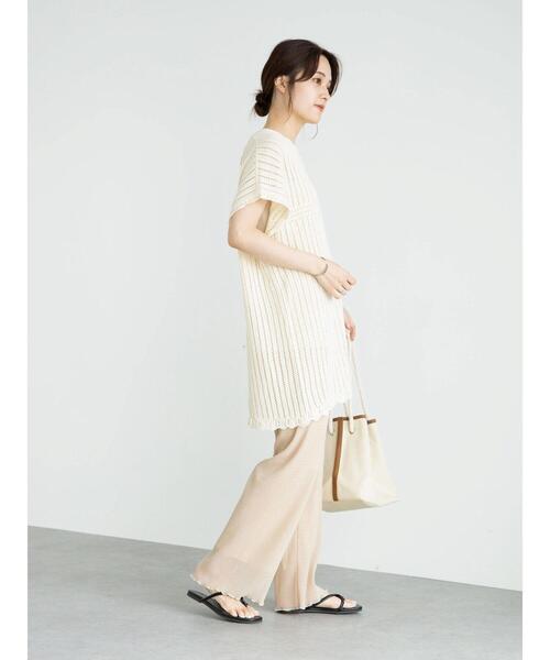 Green Parks(グリーンパークス)の「さらっと楊柳パンツ*(その他パンツ・レディース・ブラック/オレンジ/ライトベージュ・FREE)」の18枚目の写真