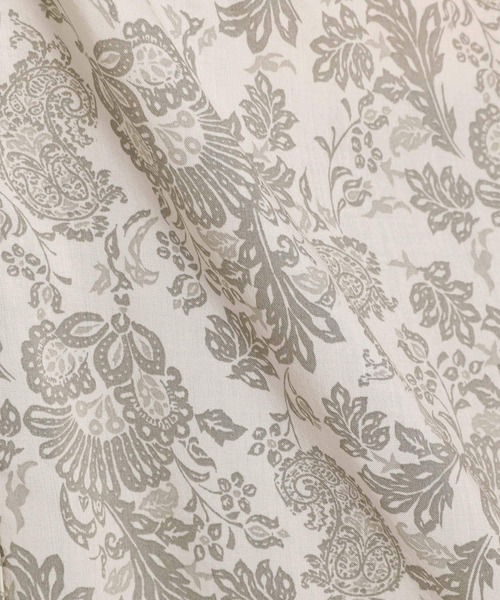 柄チュニック半袖シャツ