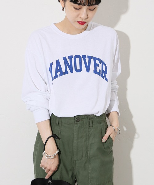 JOURNAL STANDARD（ジャーナルスタンダード）の「【Odub/オーダブ】HANOVER 別注ロングスリーブTシャツ◆（Tシャツ/カットソー・レディース・ネイビー/ホワイト/ベージュ・FREE）」の16枚目の写真