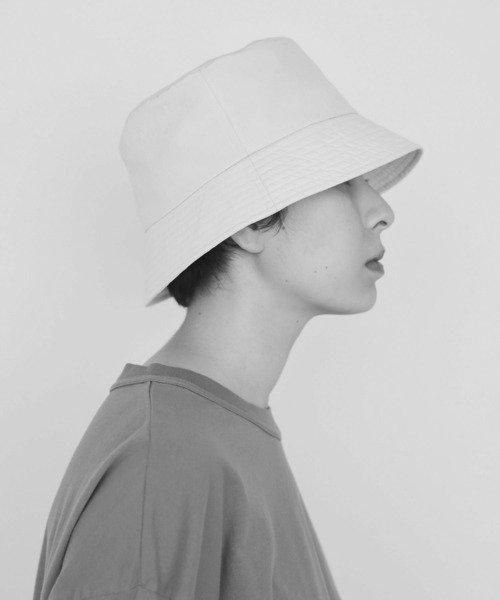 UNDECORATED（アンデコレイテッド）の「UNDECORATED アンデコレイテッド / RE:NY/ORGANIC CO HAT リサイクルナイロン オーガニックコットン バケットハット / UDS22903（ハット・メンズ・ブラック/ナチュラル/ダークブラウン・1/3）」の7枚目の写真