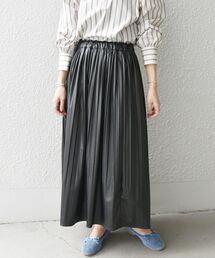SHIPS any | SHIPS any: レザー ライク プリーツ ロング スカート◇(スカート)