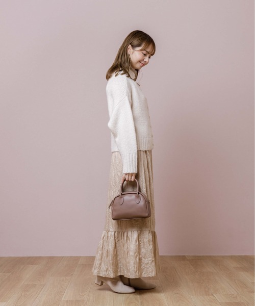 flower（フラワー）の「ジェムタートルニット（ニット/セーター・レディース・ブルー/アイボリー・FREE）」の12枚目の写真