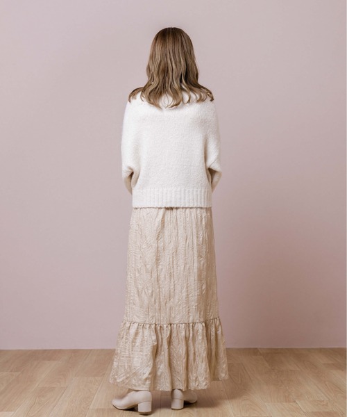 flower（フラワー）の「ジェムタートルニット（ニット/セーター・レディース・ブルー/アイボリー・FREE）」の10枚目の写真