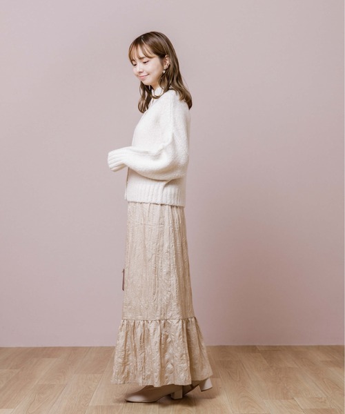 flower（フラワー）の「ジェムタートルニット（ニット/セーター・レディース・ブルー/アイボリー・FREE）」の13枚目の写真