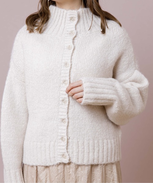 flower（フラワー）の「ジェムタートルニット（ニット/セーター・レディース・ブルー/アイボリー・FREE）」の14枚目の写真