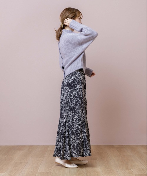 flower（フラワー）の「ジェムタートルニット（ニット/セーター・レディース・ブルー/アイボリー・FREE）」の8枚目の写真