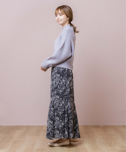 flower（フラワー）の「ジェムタートルニット（ニット/セーター・レディース・ブルー/アイボリー・FREE）」の3枚目の写真