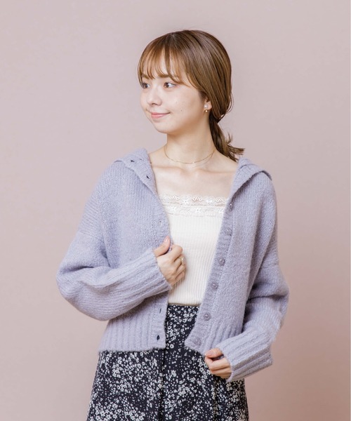 flower（フラワー）の「ジェムタートルニット（ニット/セーター・レディース・ブルー/アイボリー・FREE）」の17枚目の写真