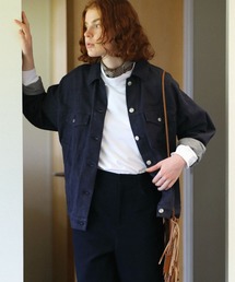 human woman | ◆反応染デニムブルゾン(ブルゾン)