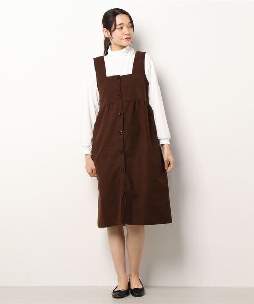 MAISON DE THERESE（メゾン ド テレーズ）の「リバーシブル セットアップ（ハイネックブラウス＋キャミワンピース２点）（ワンピース・レディース・ブラック/ブラウン/ブルー/グリーン/A・MEDIUM/LARGE）」の5枚目の写真