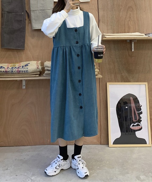 MAISON DE THERESE（メゾン ド テレーズ）の「リバーシブル セットアップ（ハイネックブラウス＋キャミワンピース２点）（ワンピース・レディース・ブラック/ブラウン/ブルー/グリーン/A・MEDIUM/LARGE）」の11枚目の写真