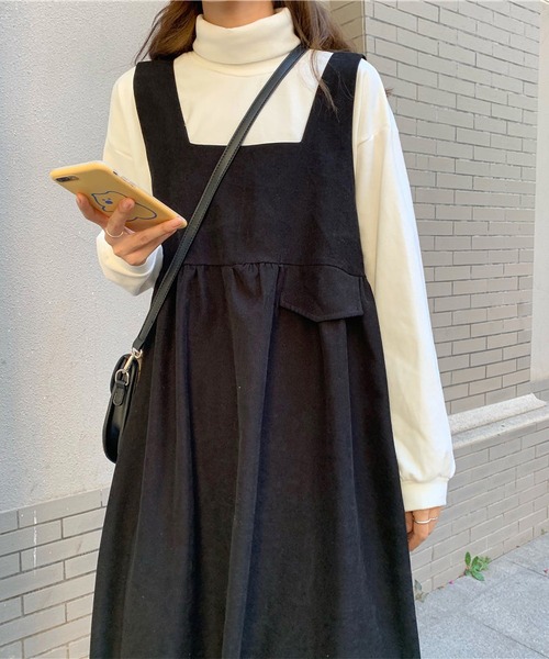 MAISON DE THERESE（メゾン ド テレーズ）の「リバーシブル セットアップ（ハイネックブラウス＋キャミワンピース２点）（ワンピース・レディース・ブラック/ブラウン/ブルー/グリーン/A・MEDIUM/LARGE）」の17枚目の写真