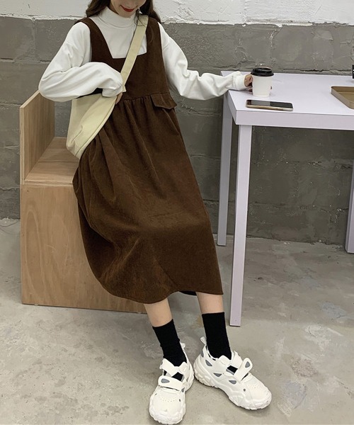 MAISON DE THERESE（メゾン ド テレーズ）の「リバーシブル セットアップ（ハイネックブラウス＋キャミワンピース２点）（ワンピース・レディース・ブラック/ブラウン/ブルー/グリーン/A・MEDIUM/LARGE）」の10枚目の写真
