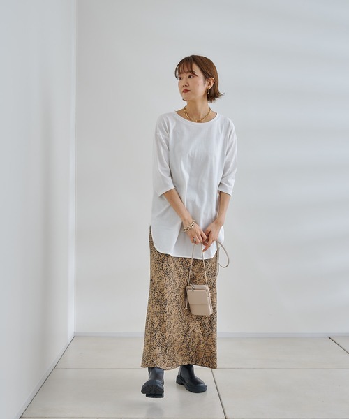 DouDou(ドゥドゥ)の「フラワープリントスカート(スカート・レディース・ブラウン/グリーン・FREE)」の21枚目の写真