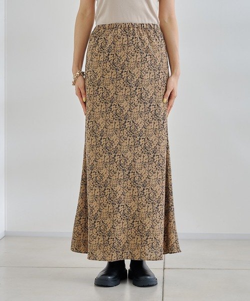 DouDou(ドゥドゥ)の「フラワープリントスカート(スカート・レディース・ブラウン/グリーン・FREE)」の19枚目の写真