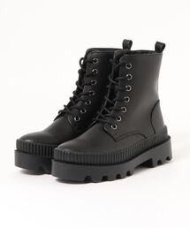 Fabby fabby | シンプルサイドゴアタンクソールコンバットショートブーツ(ブーツ)