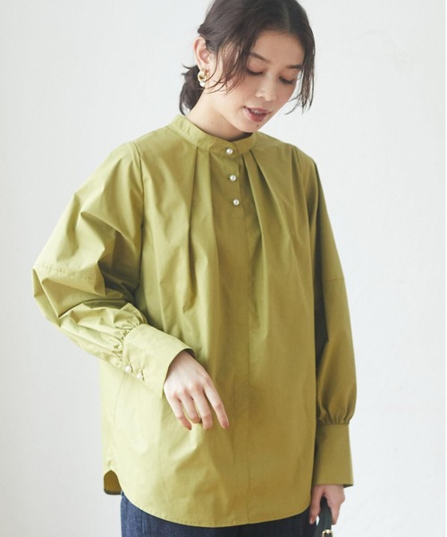 Furryrate（ファーリーレート）の「・furry rate パールボタンブラウス＊（シャツ/ブラウス・レディース・ブラック/アイボリー/マスタード/テラコッタ・FREE）」の4枚目の写真