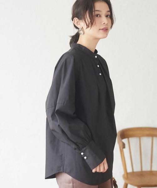 Furryrate（ファーリーレート）の「・furry rate パールボタンブラウス＊（シャツ/ブラウス・レディース・ブラック/アイボリー/マスタード/テラコッタ・FREE）」の2枚目の写真