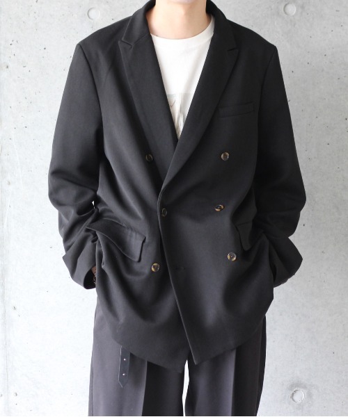 y/m by れぽすけ（イムバイレポスケ）の「ダブルテーラードジャケット（テーラードジャケット・メンズ・ブラック/オフホワイト・MEDIUM/LARGE）」の15枚目の写真