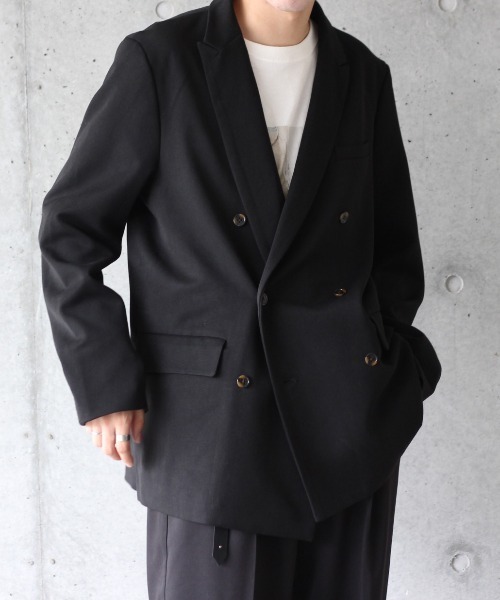 y/m by れぽすけ（イムバイレポスケ）の「ダブルテーラードジャケット（テーラードジャケット・メンズ・ブラック/オフホワイト・MEDIUM/LARGE）」の16枚目の写真