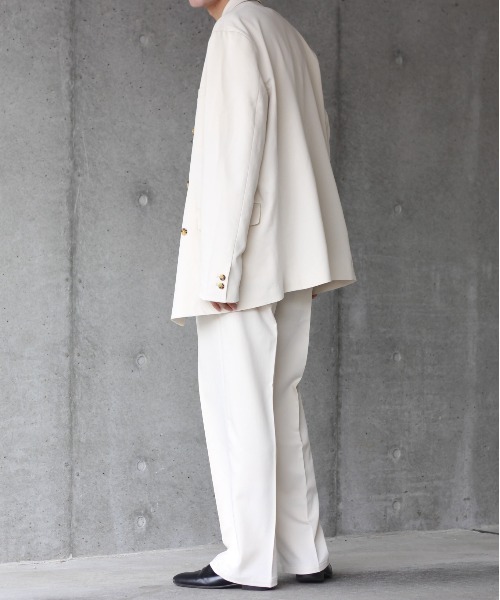 y/m by れぽすけ（イムバイレポスケ）の「ダブルテーラードジャケット（テーラードジャケット・メンズ・ブラック/オフホワイト・MEDIUM/LARGE）」の20枚目の写真