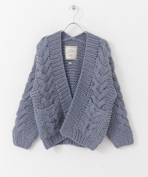 URBAN RESEARCH Sonny Label（アーバンリサーチサニーレーベル）の「ミディ丈ハンドニットカーディガン（カーディガン/ボレロ・レディース・ブルー系その他/オフホワイト/チャコールグレー・FREE）」の13枚目の写真