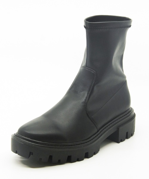 Sugar Sugar(シュガーシュガー)の「【SUGAR SUGAR シュガーシュガー】トラックソールストレッチブーツ(ブーツ・レディース・ブラック/アイボリー・LL/S/M/L)」の13枚目の写真