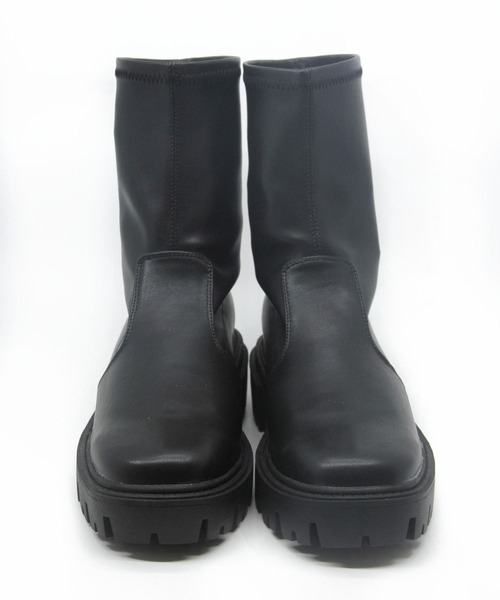 Sugar Sugar(シュガーシュガー)の「【SUGAR SUGAR シュガーシュガー】トラックソールストレッチブーツ(ブーツ・レディース・ブラック/アイボリー・LL/S/M/L)」の14枚目の写真