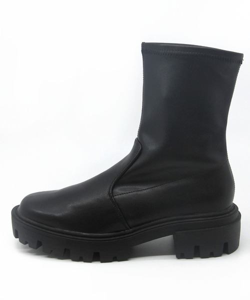 Sugar Sugar(シュガーシュガー)の「【SUGAR SUGAR シュガーシュガー】トラックソールストレッチブーツ(ブーツ・レディース・ブラック/アイボリー・LL/S/M/L)」の16枚目の写真