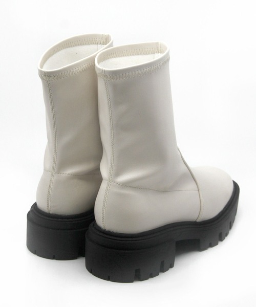 Sugar Sugar(シュガーシュガー)の「【SUGAR SUGAR シュガーシュガー】トラックソールストレッチブーツ(ブーツ・レディース・ブラック/アイボリー・LL/S/M/L)」の9枚目の写真