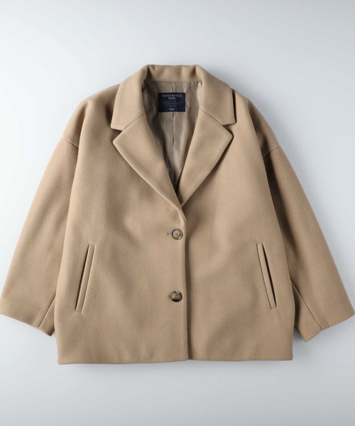 HONEYSUCKLE ROSE(ハニーサックルローズ)の「【HONEYSUCKLE ROSE】ショートチェスター(チェスターコート・レディース・ベージュ/オフホワイト・M/L)」の13枚目の写真