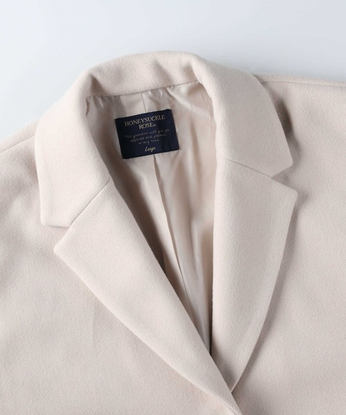 HONEYSUCKLE ROSE(ハニーサックルローズ)の「【HONEYSUCKLE ROSE】ショートチェスター(チェスターコート・レディース・ベージュ/オフホワイト・M/L)」の8枚目の写真
