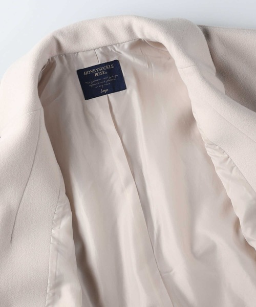 HONEYSUCKLE ROSE(ハニーサックルローズ)の「【HONEYSUCKLE ROSE】ショートチェスター(チェスターコート・レディース・ベージュ/オフホワイト・M/L)」の9枚目の写真