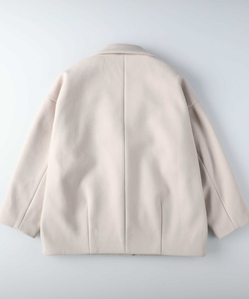 HONEYSUCKLE ROSE(ハニーサックルローズ)の「【HONEYSUCKLE ROSE】ショートチェスター(チェスターコート・レディース・ベージュ/オフホワイト・M/L)」の11枚目の写真