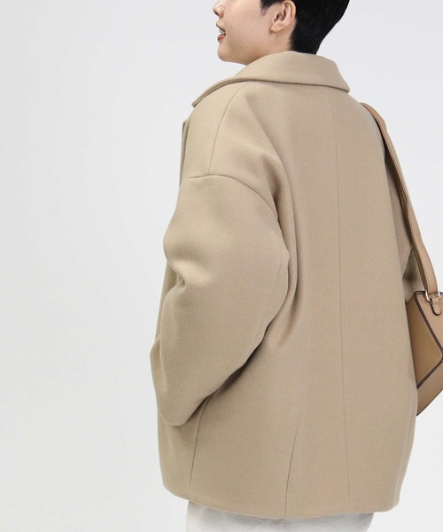 HONEYSUCKLE ROSE(ハニーサックルローズ)の「【HONEYSUCKLE ROSE】ショートチェスター(チェスターコート・レディース・ベージュ/オフホワイト・M/L)」の17枚目の写真