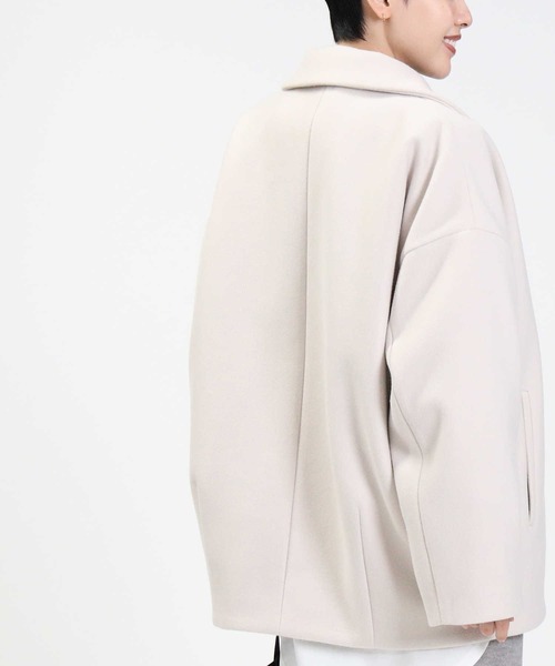 HONEYSUCKLE ROSE(ハニーサックルローズ)の「【HONEYSUCKLE ROSE】ショートチェスター(チェスターコート・レディース・ベージュ/オフホワイト・M/L)」の21枚目の写真